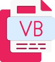 VB File Flat Icon vector