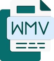 Wmv File Flat Icon vector