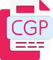 CGI File Flat Icon vector