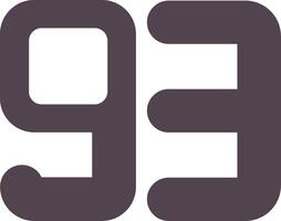 Ninety three Flat Icon vector