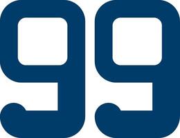 Ninety nine Flat Icon vector