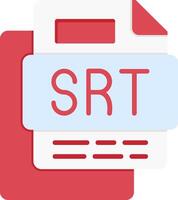 SRT File Flat Icon vector