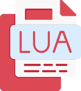 lua archivo plano icono vector