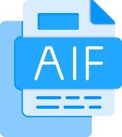 AIF File Flat Icon vector