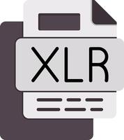 XLR File Flat Icon vector