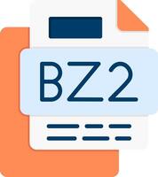 Bz2 File Flat Icon vector