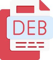 Deb File Flat Icon vector
