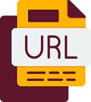 Url File Flat Icon vector
