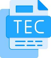 Tec File Flat Icon vector