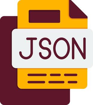Json File Flat Icon vector