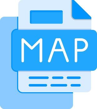 Map File Flat Icon vector