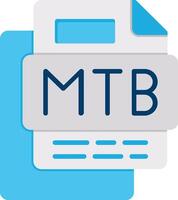 Mtb File Flat Icon vector