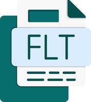 Flt File Flat Icon vector