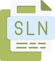 Sln File Flat Icon vector