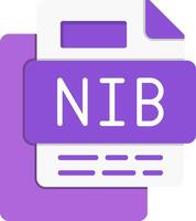 Nib File Flat Icon vector