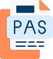 PAS File Flat Icon vector