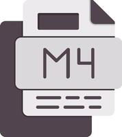 M4 File Flat Icon vector