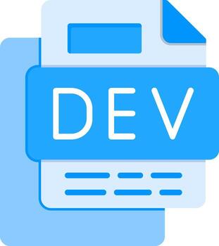 Dev File Flat Icon vector