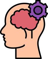 Cognitive Function Line Filled Icon vector
