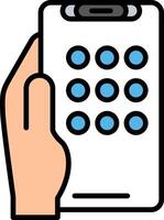 Apps Line Filled Icon vector