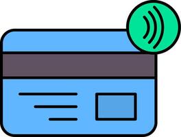 Nfc Payment Line Filled Icon vector