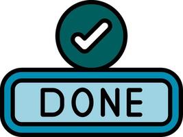 Done Line Filled Icon vector