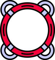Lifebuoy Line Filled Icon vector
