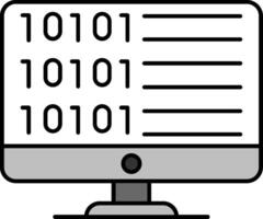 Code Line Filled Icon vector
