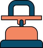 Dent Puller Line Filled Icon vector