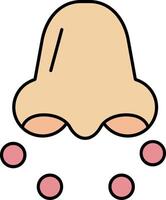 Pollen Allergy Line Filled Icon vector