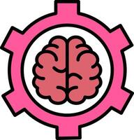 Brain Functions Line Filled Icon vector