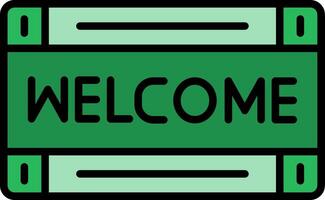 Welcome Line Filled Icon vector