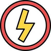 Lightning Line Filled Icon vector