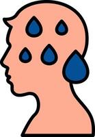 Sweating Line Filled Icon vector