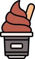 Ice Cold Line Filled Icon vector