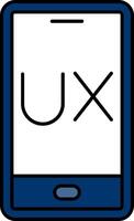 Ux Design Line Filled Icon vector