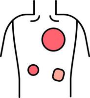 Eczema Line Filled Icon vector
