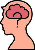 Memory Loss Line Filled Icon vector