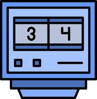 Lap Counters Line Filled Icon vector