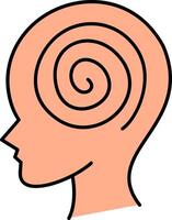 Hallucination Line Filled Icon vector