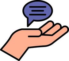 Advice Line Filled Icon vector