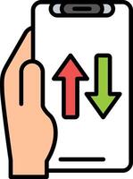 Sharing Line Filled Icon vector