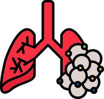 Bronchiectasis Line Filled Icon vector