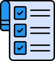 Checklist Line Filled Icon vector