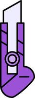 Utility Knife Line Filled Icon vector
