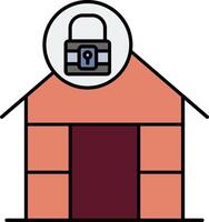 Anti Theft Line Filled Icon vector