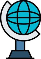 Globe Line Filled Icon vector