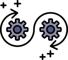 Devops Line Filled Icon vector