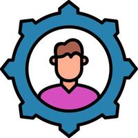 Employee Skills Line Filled Icon vector
