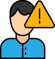 Danger Line Filled Icon vector